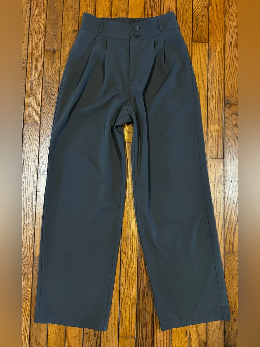 Halara High Waisted Wide Leg Work Dress Pants Gray Size Small